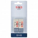 Набор ластиков 2 штуки Sanpearl 6541/40, комбинированный, каучук, блистер