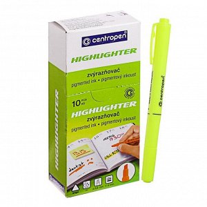 Маркер текстовыделитель 4.0 Centropen 8722, флуоресцентный, цвет жёлтый