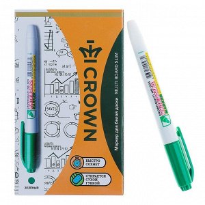 Маркер для доски 2.0 мм Crown Multi Board Slim WB-505, зелёный