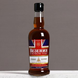 Гель для душа виски ЧИСТОЕ СЧАСТЬЕ «Везения», 500 мл, аромат древесный с пряными нотами,Новый Год