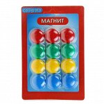 Магниты для доски, d-2 см, набор 12 шт., на блистере, МИКС, Calligrata