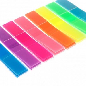 Закладки с клеевым краем пластиковые 45x8 мм Stick`n, 8 цветов x 20 листов, неоновые