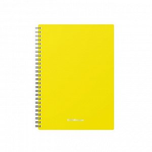 Тетрадь А5 на гребне, 60 листов в клетку Erich Krause Classic, пластиковая обложка, желтая