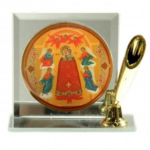 Подставка для ручки с иконой "Икона Божьей Матери Прибавление Ума"