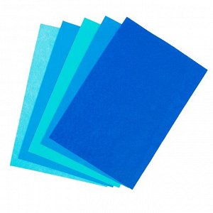 Фетр цветной, набор A4, 2 мм, deVENTE, 5 листов х 5 цветов, «Оттенки синего»