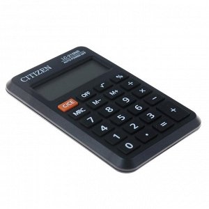 Калькулятор карманный, 8-разрядный, 62x98x11 мм, питание от батарейки, чёрный
