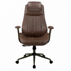 Кресло BRABIX PREMIUM "Arizona EX-573", синхромеханизм, искусственная замша, коричневый, 532944