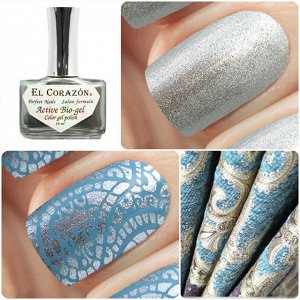 .Active Bio-gel Color gel polish 423/901 17 French Jacquard-901-Серебристый