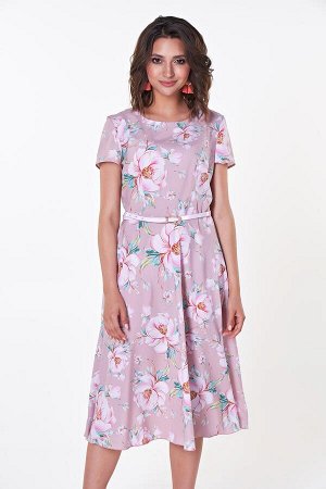 Платье Анна №1.Цвет:бежевый/розовый