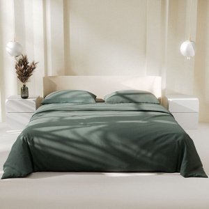 Постельное бельё Этель Евро Green forest 200х215, 220х240, 50х70-2 шт, 100% хлопок, поплин 125г/м2