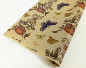 Подарочная крафт бумага в рулоне "Порхай как бабочка"