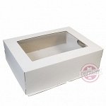 Коробка для торта 30*40*12 см, квадратное Окно (самолет)