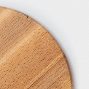 Доска разделочная деревянная круглая Magistro, d=23 см, дуб