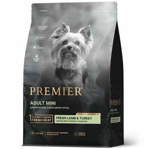 Premier для собак Adult Mini для мелких пород Ягненок Индейка 1кг