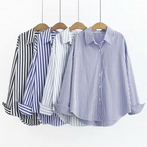Рубашка женская с принтом PLUS SIZE