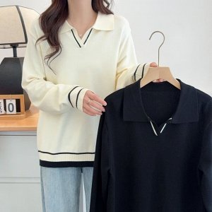 Кофта женская с воротником PLUS SIZE
