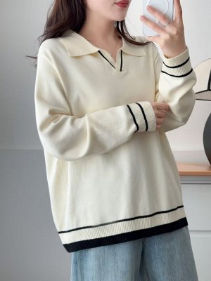 Кофта женская с воротником PLUS SIZE