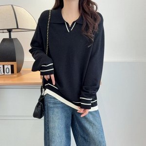 Кофта женская с воротником PLUS SIZE