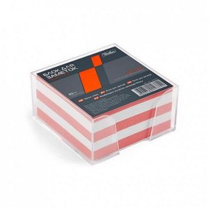 Блок для записей "Хатбер" 90х90х45 цветной (2 цв.) в пластик. боксе 1/24 арт. LN_10102