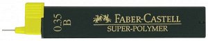 Грифель 0,35 мм "B" "Faber-Castell Superpolymer" графит 12шт/туба (12туб/упак.) арт. 120301