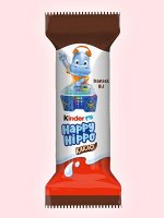 Вафельный батончик Kinder Mini Happy Hippo Kakao в виде бегемотика / Киндер Мини Хэппи Хиппо Какао с шоколадной начинкой 20.7 гр