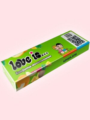 Жевательные конфеты со вкусом дыня-ананас Love is Лав Из 25 гр