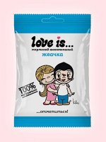 Жевательный мармелад в виде сердца Love is со вкусом со вкусом жвачки / Лав Из 25 гр