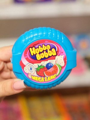 Wrigley Жевательная резинка со вкусом фруктов Hubba Bubba Mega Long Лента Хубба Бубба рулетка 56 гр