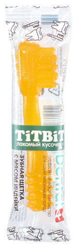 Лакомство д/соб. Dental+ Зубная щетка с индейкой д/мелк.пород 13гр 19863
