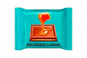 «O'Zera», молочный шоколад Milk & Caramel с мягкой карамельной начинкой (коробка 1,2 кг)