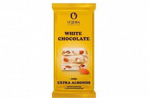 «O'Zera», шоколад White and Extra Almond, 90 г
