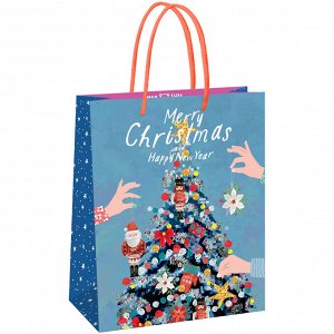 Пакет подарочный 33*42*12см MESHU ""Christmas"",  матовая ламинация
