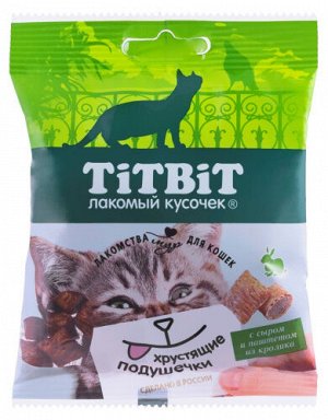 Titbit Лакомство для кошек Подушечки Паштет Кролик 30гр