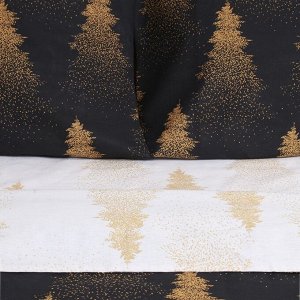 Постельное бельё "Этель" 2 сп Golden Christmas 175х215 см, 200х220 см, 70х70 см - 2 шт, бязь