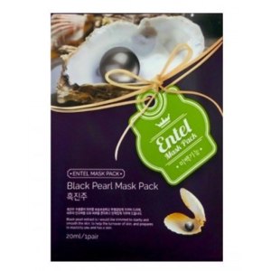 Entel Black Pearl Mask Pack Маска тканевая для лица с вытяжкой черного жемчуга