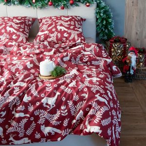 Постельное бельё "Этель" евро Christmas time 200х217 см, 220х240 см, 70х70 см - 2 штуки