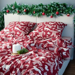 Постельное бельё "Этель" евро Christmas time 200х217 см, 220х240 см, 70х70 см - 2 штуки