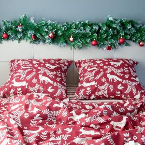 Постельное бельё "Этель" евро Christmas time 200х217 см, 220х240 см, 70х70 см - 2 штуки