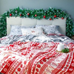 Постельное бельё "Этель" Евро Snow time 200х217см,220х240см,50х70см-2 штуки