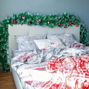 Постельное бельё "Этель" Евро Snow time 200х217см,220х240см,50х70см-2 штуки