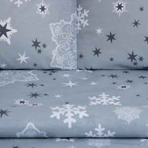 Постельное бельё "Этель" Евро Snow time 200х217см,220х240см,50х70см-2 штуки