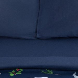 Постельное белье новогоднее "Этель" 1.5 сп Winter animals 143*215 см, 150*214 см, 70*70 см - 2 штуки