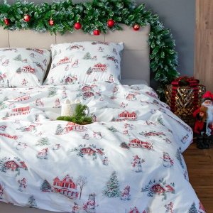 Постельное бельё "Этель" Funny snowman 2 сп 175х215 см, 200х220 см,70х70 см -2 шт,поплин 125 г/м2
