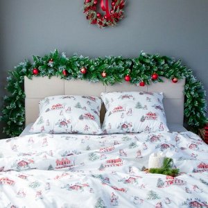 Постельное бельё "Этель" Funny snowman 2 сп 175х215 см, 200х220 см,70х70 см -2 шт,поплин 125 г/м2