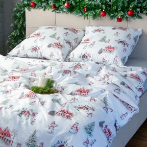 Постельное бельё "Этель" Funny snowman 2 сп 175х215 см, 200х220 см,70х70 см -2 шт,поплин 125 г/м2