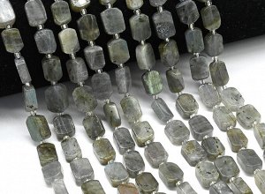 Бусины из лабрадора прямоугольник 9*12мм, 37см, 26 бусин