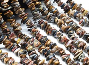 Бусины для рукоделия из петерсита галтовка 10-15мм, 40см, 115 бусин