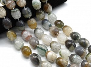 Бусины из агата бразильского овал 20*22мм, 43см, 17 бусин