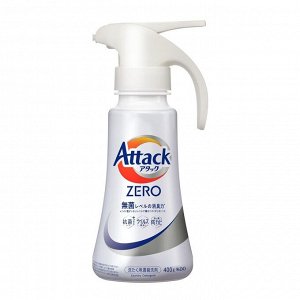 Жидкое средство для стирки "Attack ZERO" (суперконцентрат, для любых типов стиральных машин) 400 г, флакон с дозатором / 10