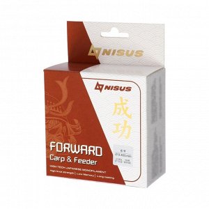 Леска NISUS FORWARD Carp & Feeder, диаметр 0.405 мм, тест 12.3 кг, 150 м, коричневая